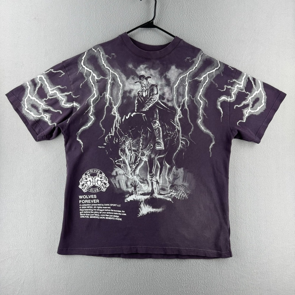 Darc Sport x The Undertaker Shirt Mens Large Purple WWE Wrestling Wolves